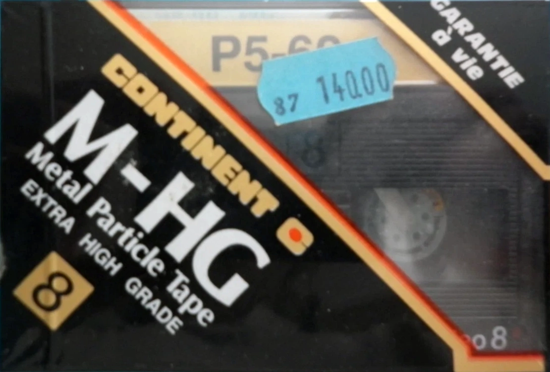 Video8, Hi8, Digital8 Continent / Continente 60 "M-HG P5" Type IV Metal 1987 France