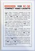 VHS-C (VHS Compact) Nordmende 30 Type I Normal 1983 Europe