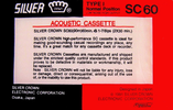 Compact Cassette Silver Crown SC 60 Type I Normal 1991 Unknown Country