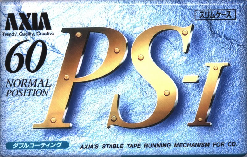 Compact Cassette AXIA PS-I / PS-1 60 "PS1 C 60" Type I Normal 1992 Japan