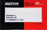 Compact Cassette Digitech 60 Type I Normal USA