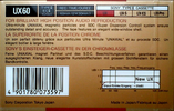 Compact Cassette Sony UX 60 Type II Chrome 1988 Europe
