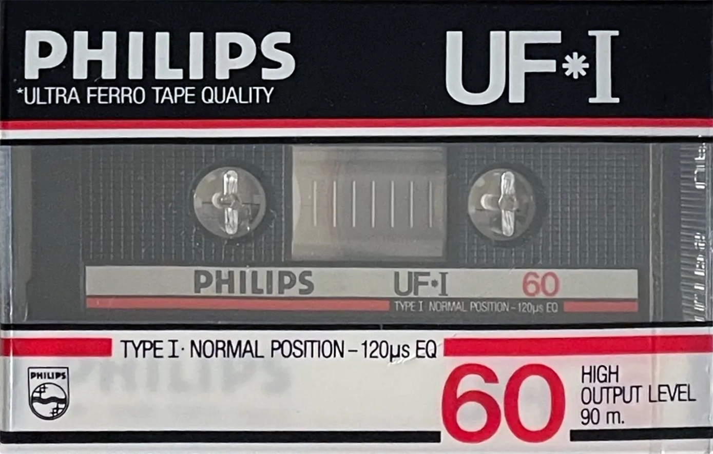Compact Cassette Philips UF-I 60 Type I Normal 1985 Europe