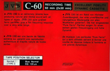 Compact Cassette JVS 60 Type I Normal