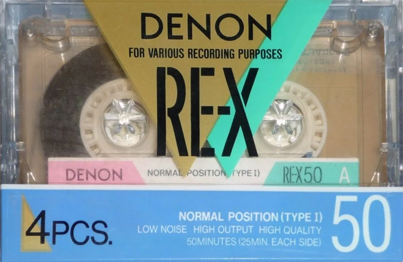 4 pack Denon RE-X 50 Type I Normal 1987 Japan