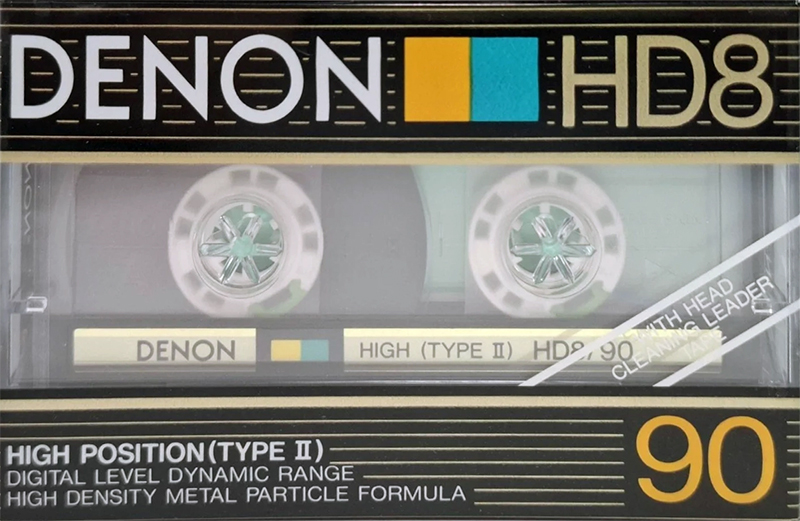 Compact Cassette Denon HD8 90 Type II Chrome 1985 Europe