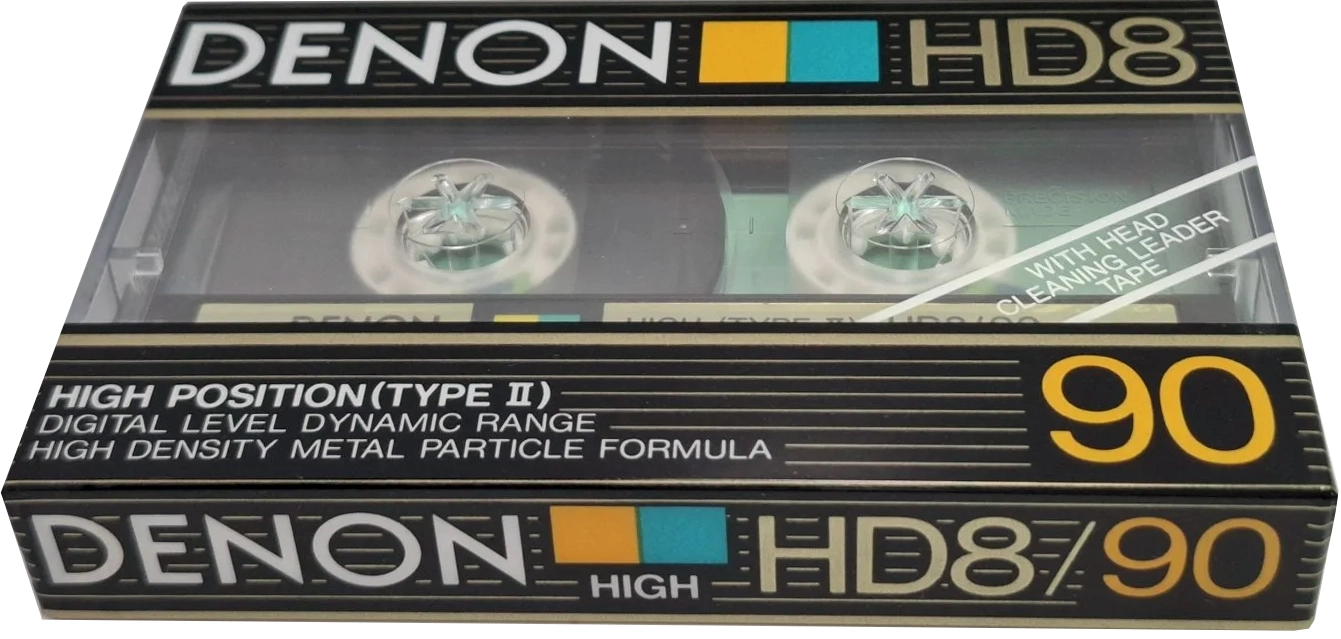 Compact Cassette Denon HD8 90 Type II Chrome 1985 Europe