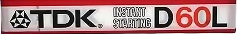 Compact Cassette TDK D 60 "D60L" Type I Normal 1985 USA
