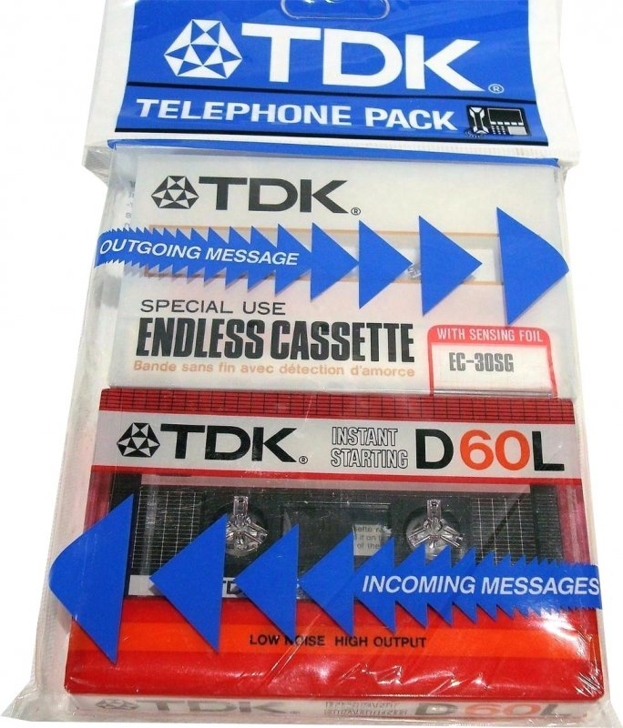 Compact Cassette TDK D 60 "D60L" Type I Normal 1985 USA