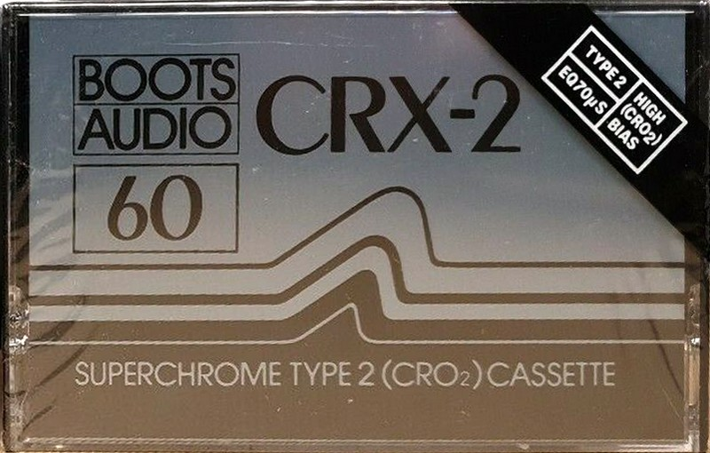 Compact Cassette Boots / Boots Audio CRX-2 60 Type II Chrome 1984 UK