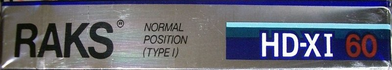 Compact Cassette RAKS HD-XI 60 Type I Normal 1988 Europe