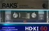 Compact Cassette RAKS HD-XI 60 Type I Normal 1988 Europe