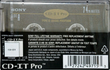 Compact Cassette Sony CD-IT PRO 74 "C-74CDP2" Type II Chrome 1992 North America