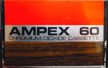 Compact Cassette Ampex 60 Type II Chrome 1972 USA