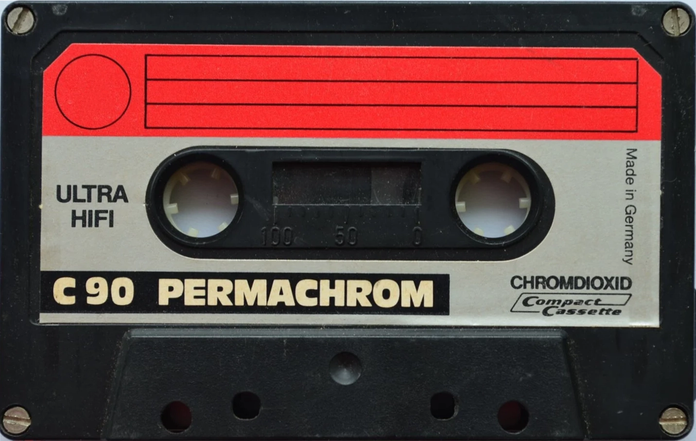 Compact Cassette Permachrom 90 Type II Chrome 1977 Europe
