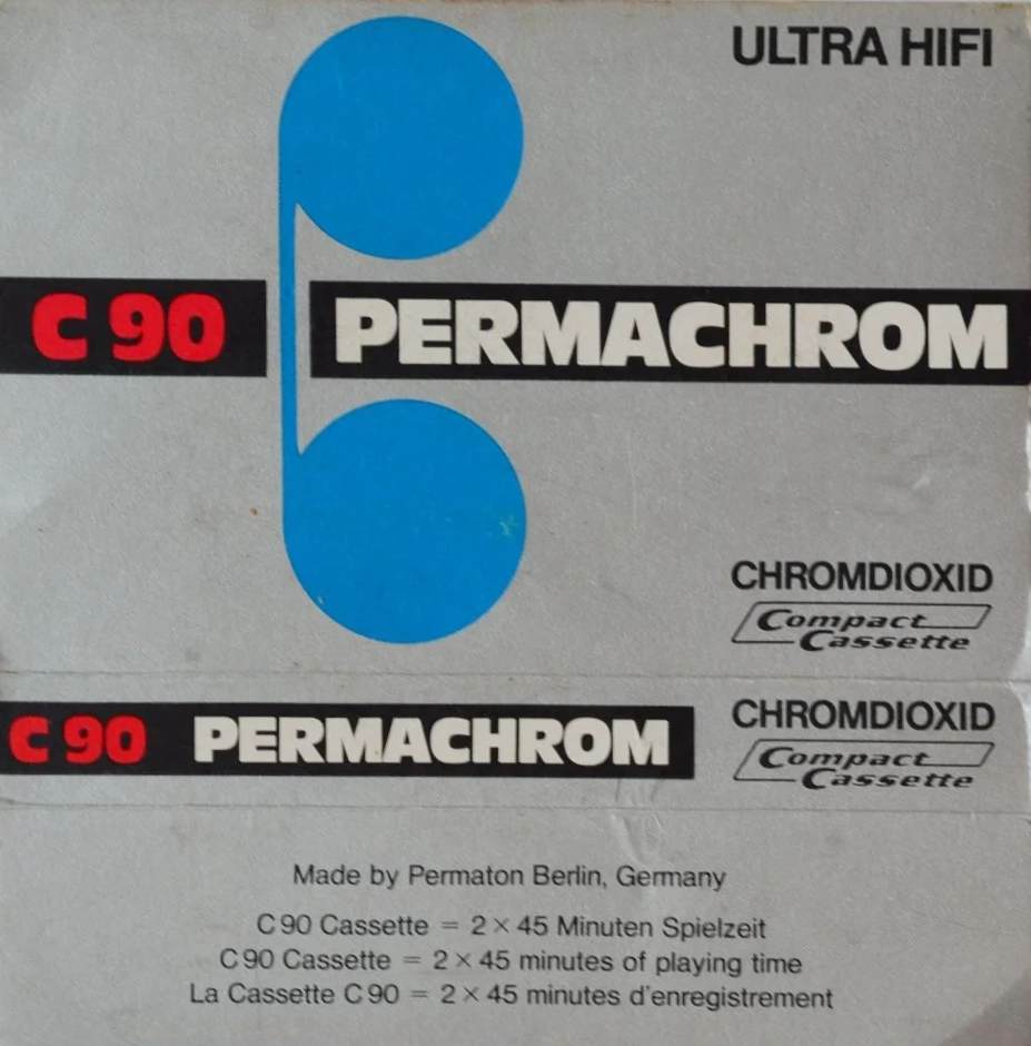 Compact Cassette Permachrom 90 Type II Chrome 1977 Europe