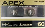 Compact Cassette Apex PRO One 60 "Exellent" Type I Normal Unknown Country