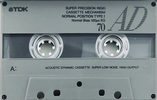 Compact Cassette TDK AD 70 "AD-70M" Type I Normal 1990 Japan