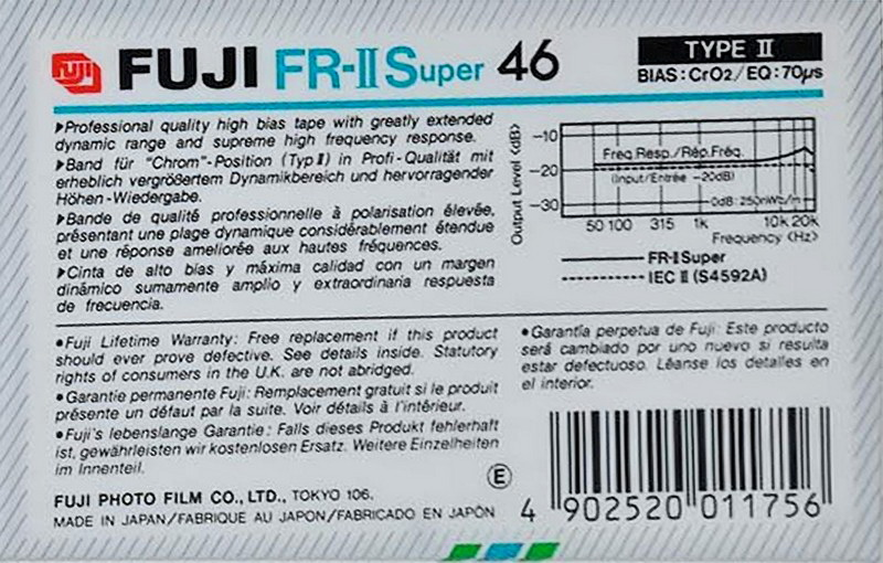 Compact Cassette: FUJI Fuji - FR-II Super 46