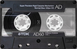 Compact Cassette TDK AD 60 "AD-60K" Type I Normal 1989 Japan