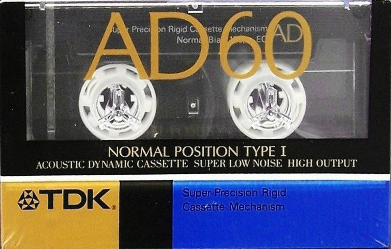 Compact Cassette TDK AD 60 "AD-60K" Type I Normal 1989 Japan