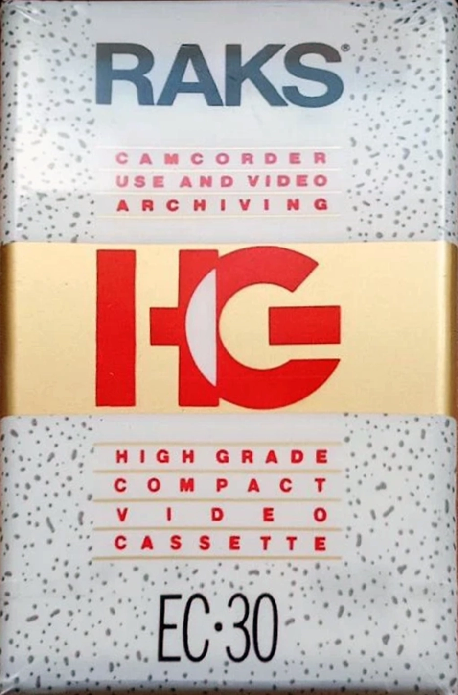 VHS-C (VHS Compact) RAKS 30 "HG" Type I Normal Europe