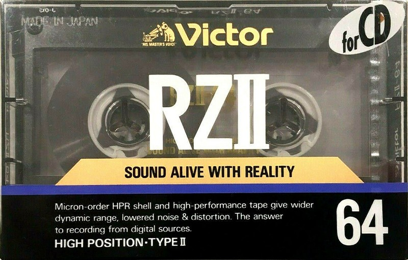 Compact Cassette Victor RZII 64 Type II Chrome 1989 Japan