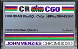 Compact Cassette John Menzies 60 "CR AIM" Type II Chrome UK