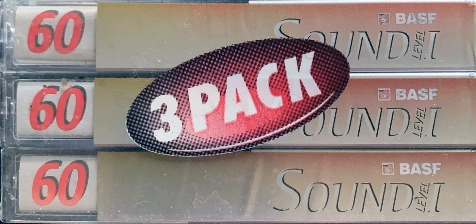 3 pack BASF Sound 60 "Level I" Type I Normal 1997 USA