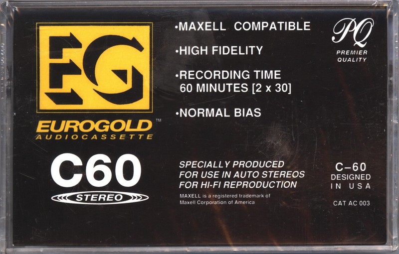Compact Cassette Eurogold 60 Type I Normal USA