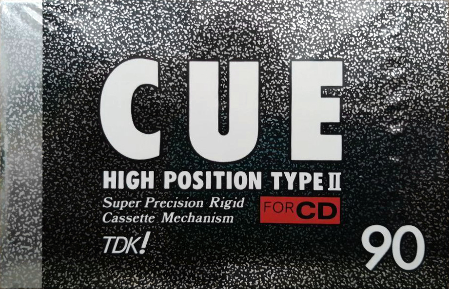 Compact Cassette TDK CUE 90 "CUE-90BK" Type II Chrome 1989 Japan