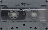 Compact Cassette TDK CUE 90 "CUE-90BK" Type II Chrome 1989 Japan