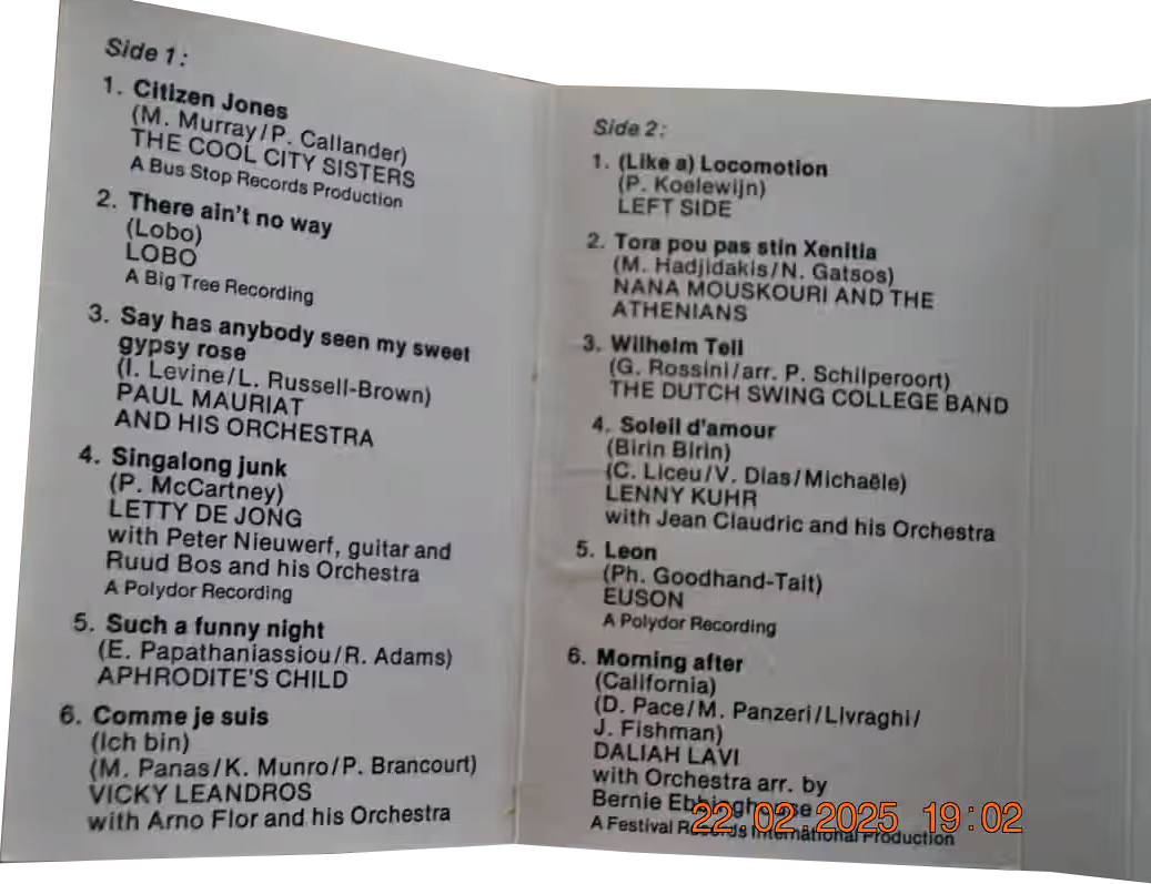 Compact Cassette Philips Super Quality Demonstration Tape 1976 Europe