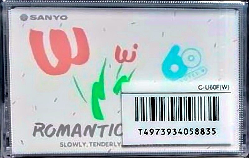 Compact Cassette Sanyo Flowers 60 "Romantic Flower C-U60F(W)" Type I Normal 1986 Japan