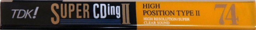 Compact Cassette TDK Super CDing 2 74 "SCD2-CE74A Color Edition" Type II Chrome 1994 Japan