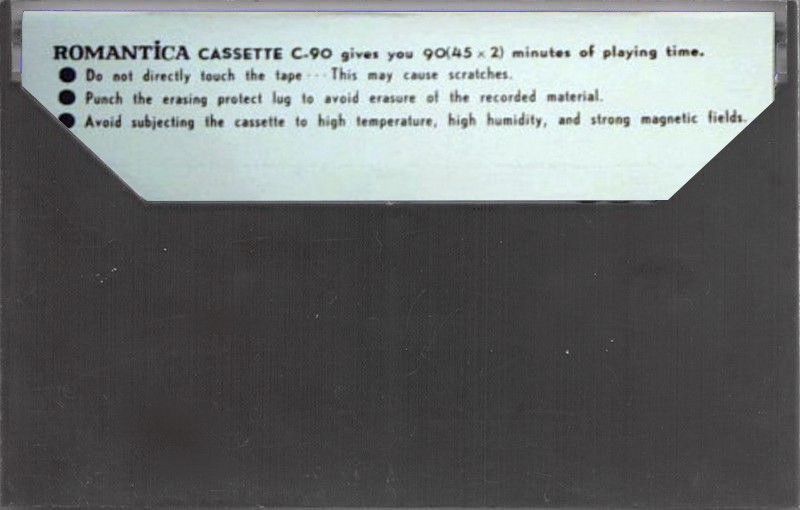 Compact Cassette Romantica 90 Type I Normal Unknown Country
