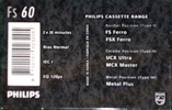 Compact Cassette Philips FS 60 Type I Normal 1990 Europe