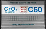 Compact Cassette Pego Magnetic 60 Type II Chrome 1988 Yugoslavia