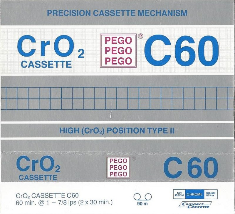 Compact Cassette: Unknown PEGO Magnetic -  60