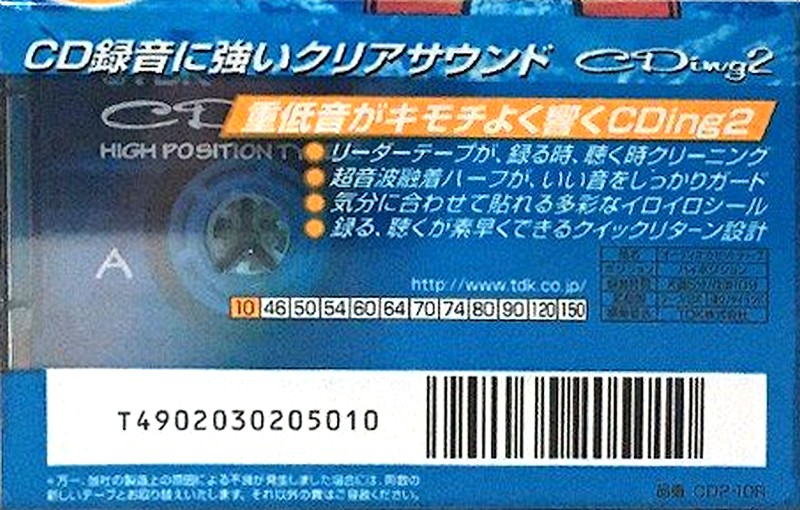 Compact Cassette: TDK  - CDing 2 10