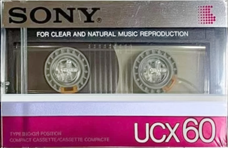 Compact Cassette Sony UCX 60 Type II Chrome 1985 Europe