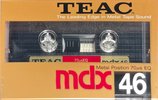 Compact Cassette Teac MDX 46 Type IV Metal 1984 USA