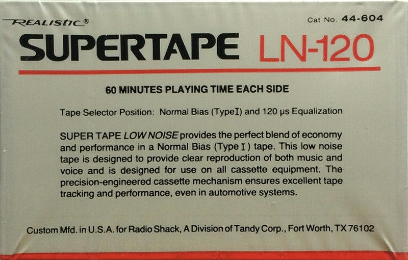 Compact Cassette: Unknown SUPERTAPE - LN 120