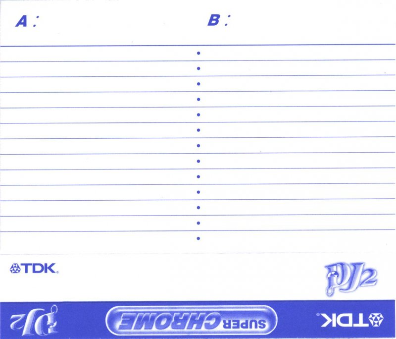 Compact Cassette TDK DJ2 Disc Jack 50 "DJ2-50EA" Type II Chrome 1997 Europe