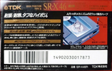 Compact Cassette TDK SR-X 46 "SR-X46R" Type II Chrome 1992 Japan