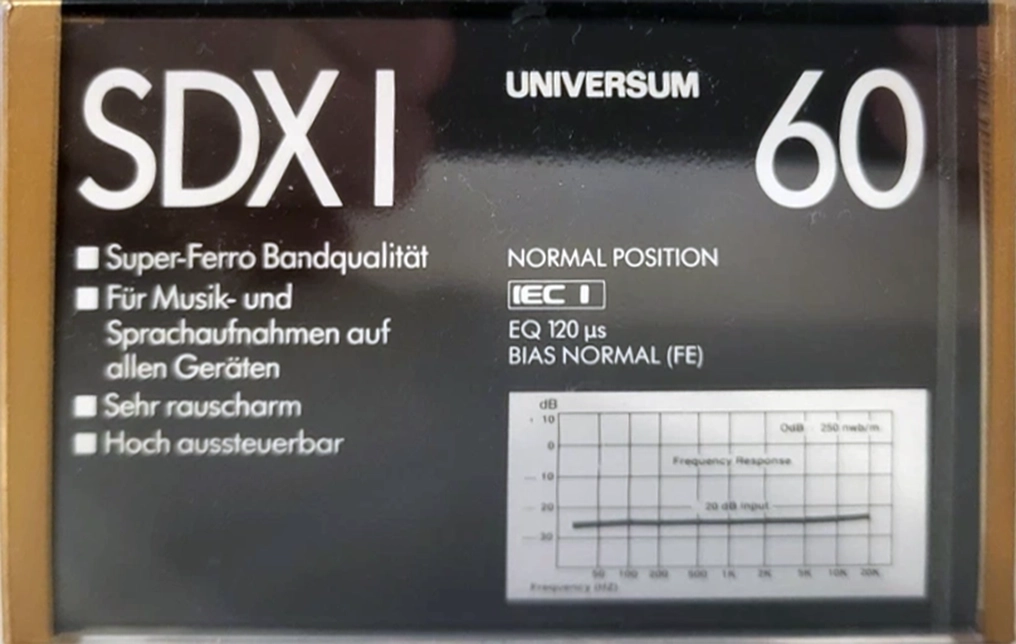 Compact Cassette Universum SDXI 60 Type I Normal 1988 Europe