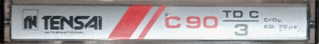 Compact Cassette Tensai TD C 3 90 Type II Chrome 1981 Europe