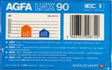 Compact Cassette AGFA LNX 90 Type I Normal 1985 Europe
