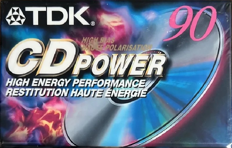 Compact Cassette TDK CD Power 90 Type II Chrome 2001 North America
