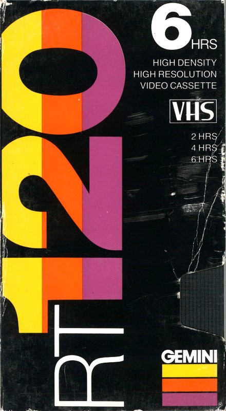 VHS, Video Home System Gemini 120 "RT" Type I Normal 1989 USA
